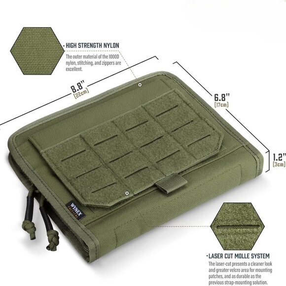 Tactical Folding Admin Pouch, Molle Tool Bag of Laser-Cut Design, Medical Bag - Picture 5 of 6